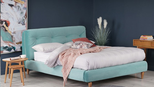 Blue Double Bed