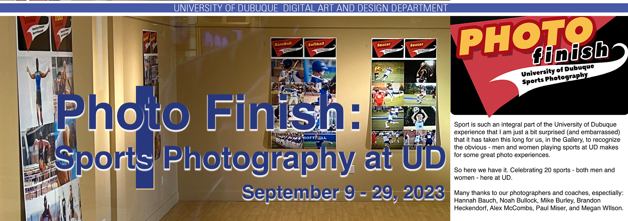Photo Finish: Sports Photography at UD.